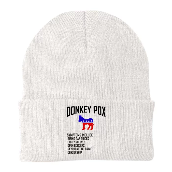 Donkey Pox Funny Symptoms Political Anti Biden Knit Cap Winter Beanie