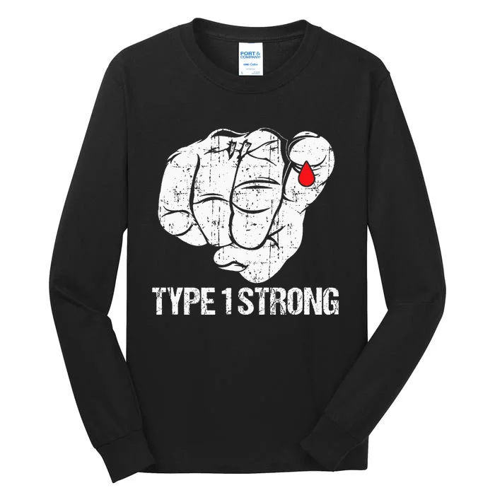 Diabetic Patients Fighter Awareness Diabetes Type 1 Tall Long Sleeve T-Shirt