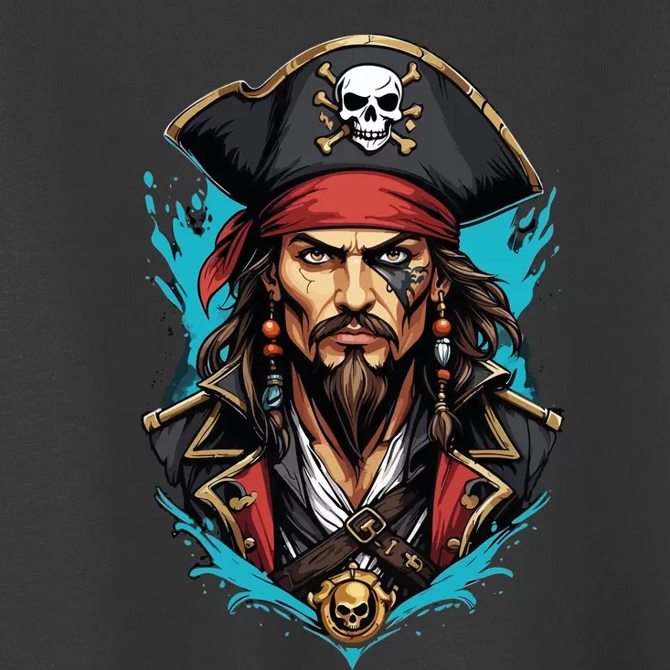 Detailed Pirate Face Toddler T-Shirt