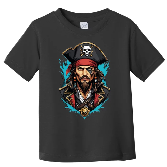 Detailed Pirate Face Toddler T-Shirt