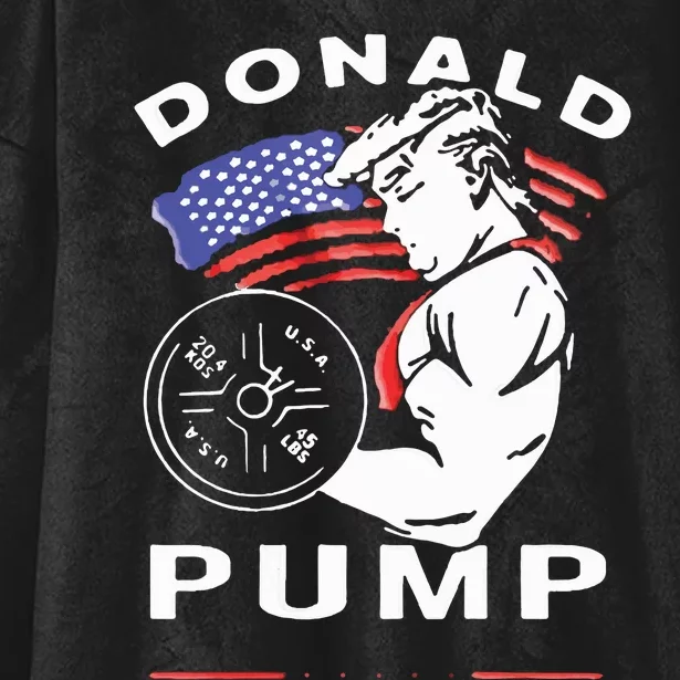 Donald Pump Gym Bodybuilder And Weightlifting Hooded Wearable Blanket