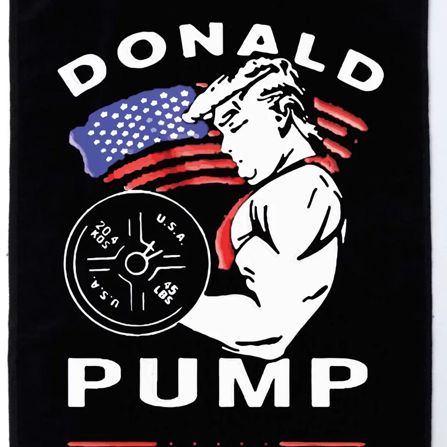 Donald Pump Gym Bodybuilder And Weightlifting Platinum Collection Golf Towel