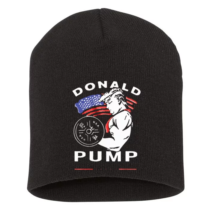 Donald Pump Gym Bodybuilder And Weightlifting Short Acrylic Beanie