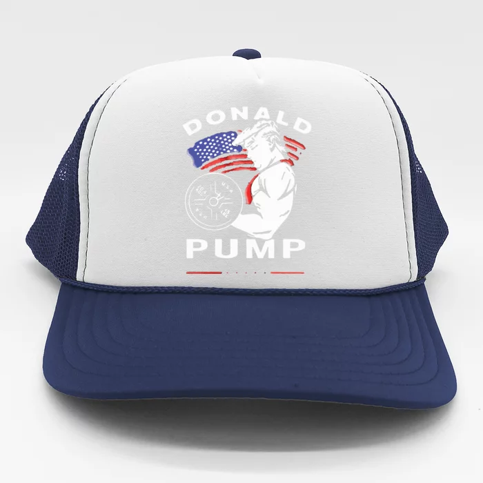 Donald Pump Gym Bodybuilder And Weightlifting Trucker Hat