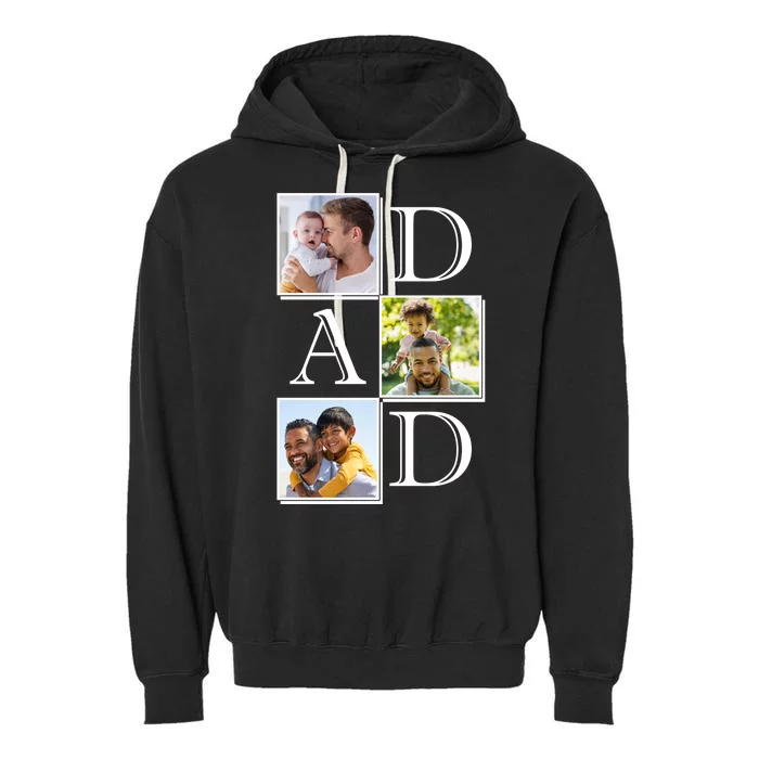 Dad Personalized Gift For Fathers Day Custom Photo Garment-Dyed Fleece Hoodie