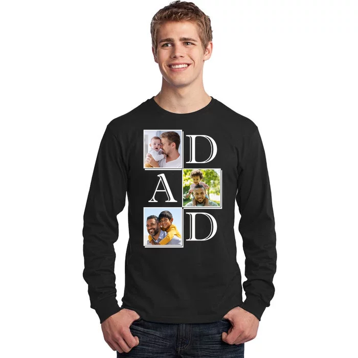 Dad Personalized Gift For Fathers Day Custom Photo Tall Long Sleeve T-Shirt