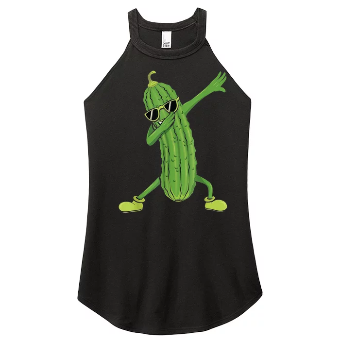 Dabbing Pickle Gift Dancing Cucumber Lover Funny Gifts Women’s Perfect Tri Rocker Tank