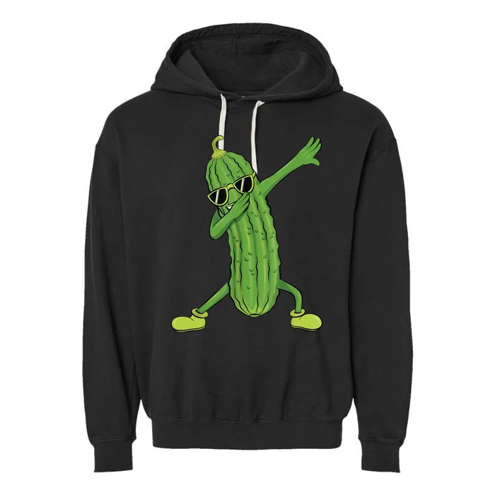 Dabbing Pickle Gift Dancing Cucumber Lover Funny Gifts Garment-Dyed Fleece Hoodie