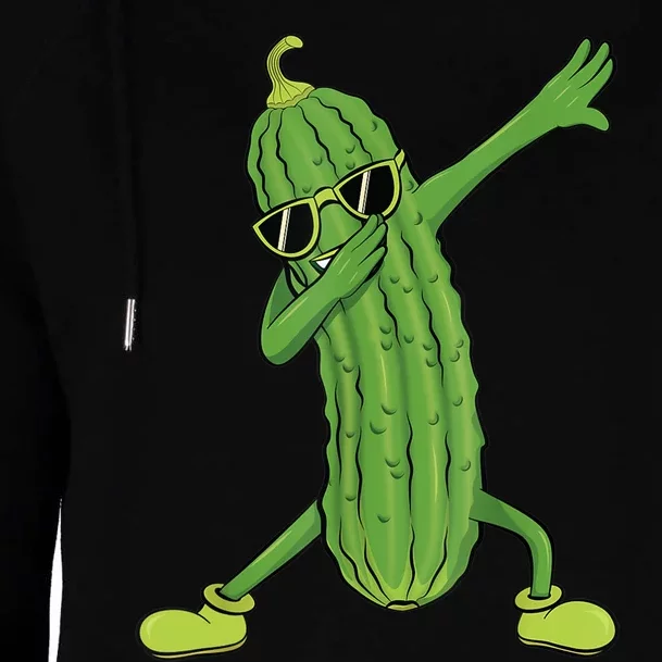 Dabbing Pickle Gift Dancing Cucumber Lover Funny Gifts Womens Funnel Neck Pullover Hood