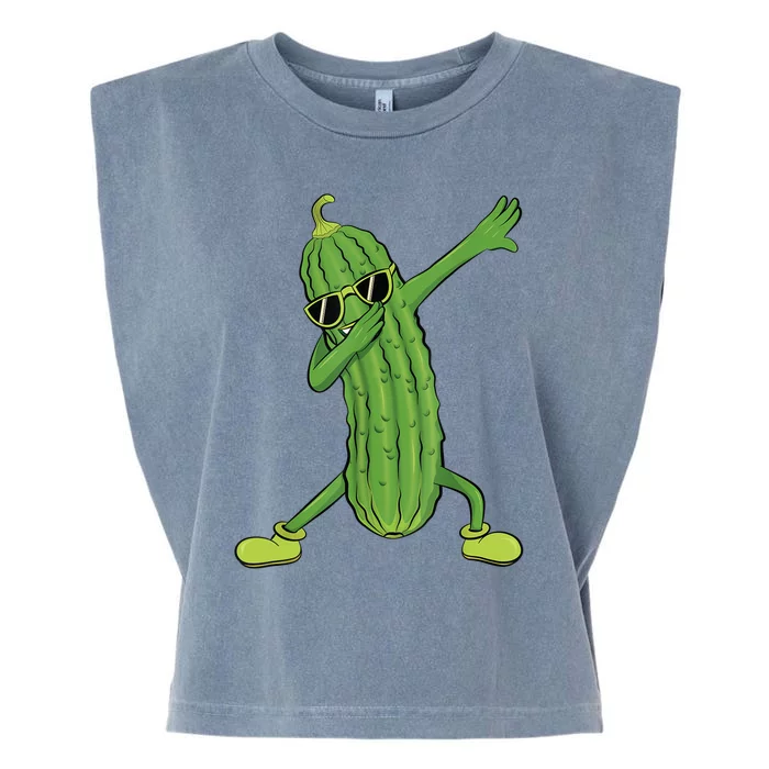 Dabbing Pickle Gift Dancing Cucumber Lover Funny Gifts Garment-Dyed Women's Muscle Tee