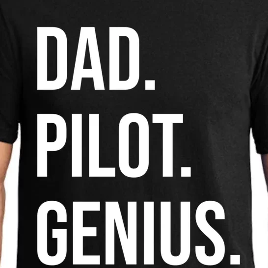 Dad Pilot Genius Funny Father Gift Pajama Set