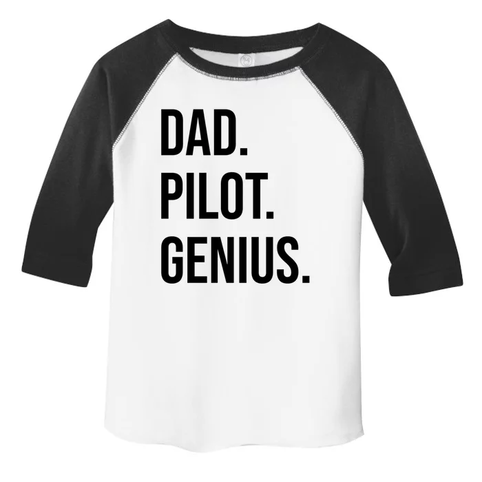 Dad Pilot Genius Funny Father Gift Toddler Fine Jersey T-Shirt