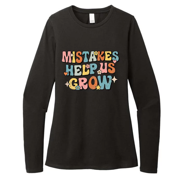 Daisy Positive Growth Mindset Retro Teacher Back To School Womens CVC Long Sleeve Shirt