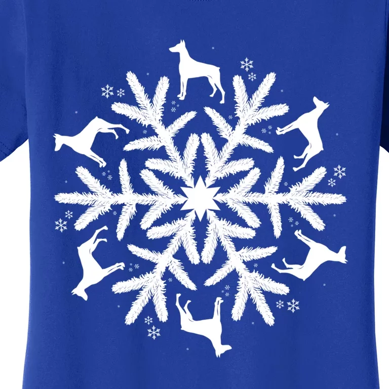 Dober Pinscher Gift Christmas Snowflake Great Gift Women's T-Shirt