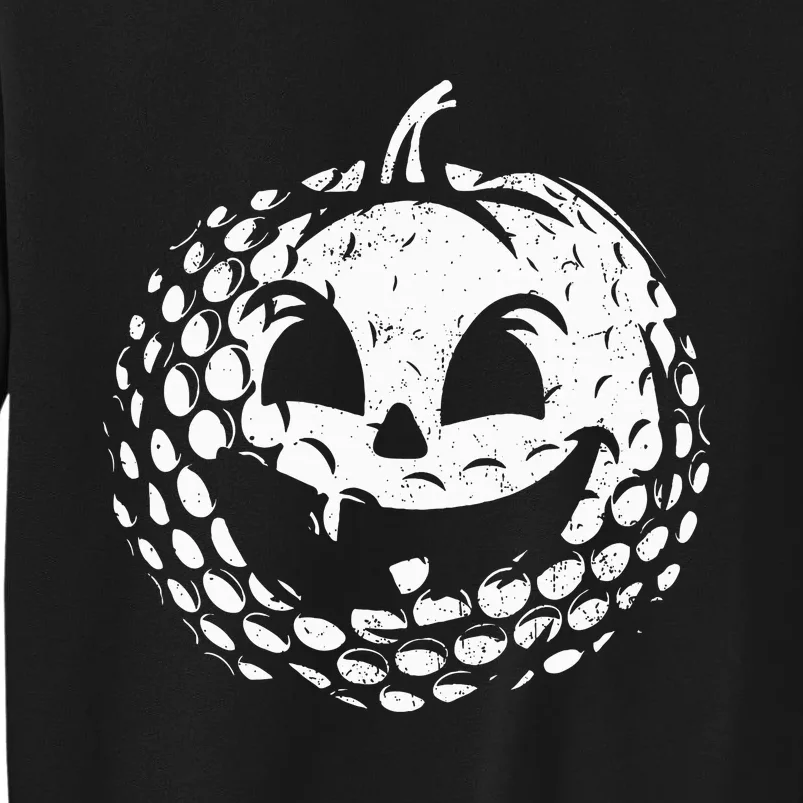 Distressed Pumpkin Golf Halloween Golf Player Sweatshirt