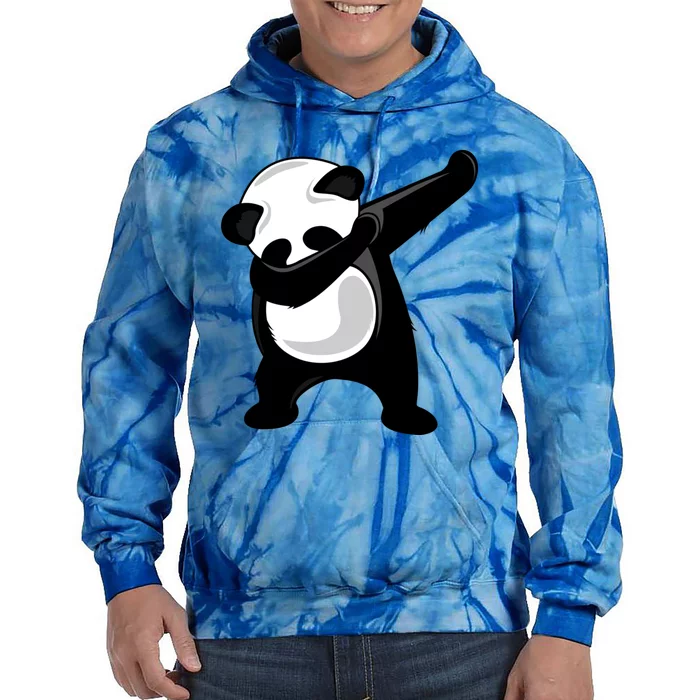 Dabbing Panda Great Gift Cute Giant Panda Bear Dab Dance Great Gift Tie Dye Hoodie