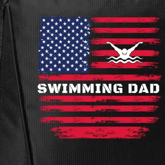 Daddy Protector Hero Fathers Day Camo American Flag Swimming Gift City Backpack