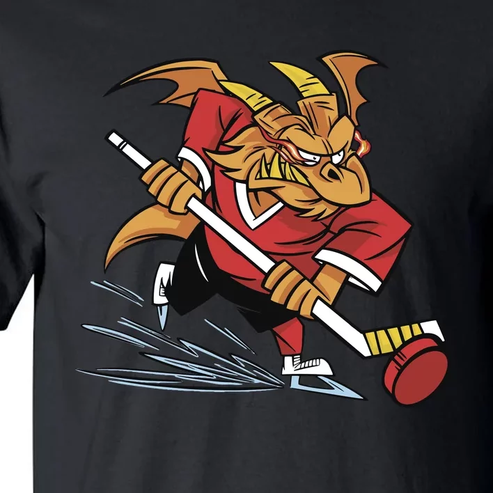 Dragon Playing Hockey Tall T-Shirt