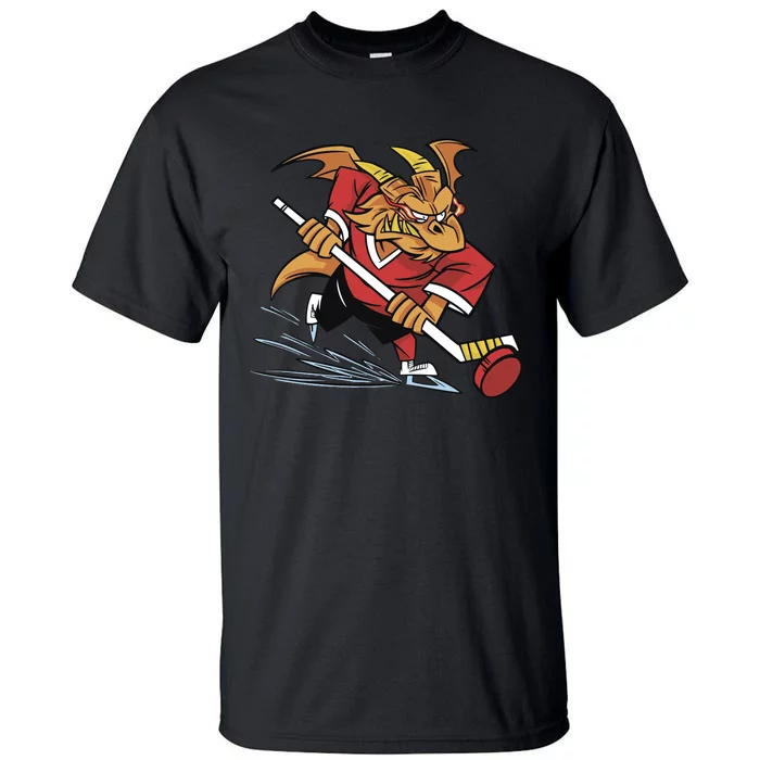 Dragon Playing Hockey Tall T-Shirt