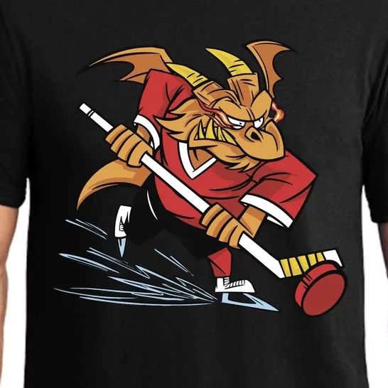 Dragon Playing Hockey Pajama Set