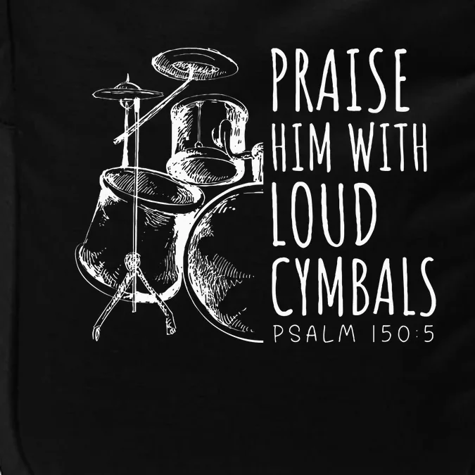 Drummer Praise Him With Loud Cymbals Drumming Christian Impact Tech Backpack