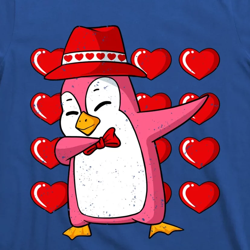 Dabbing Penguin Hearts Valentines Day Animal Love Wildlife Gift T-Shirt