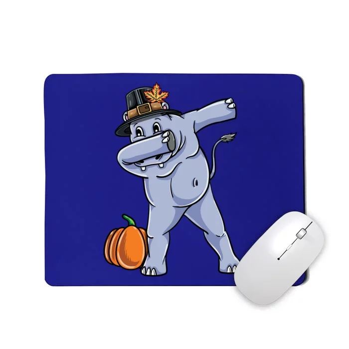 Dabbing Pilgrim Hippo Thanksgiving Meaningful Gift Mousepad