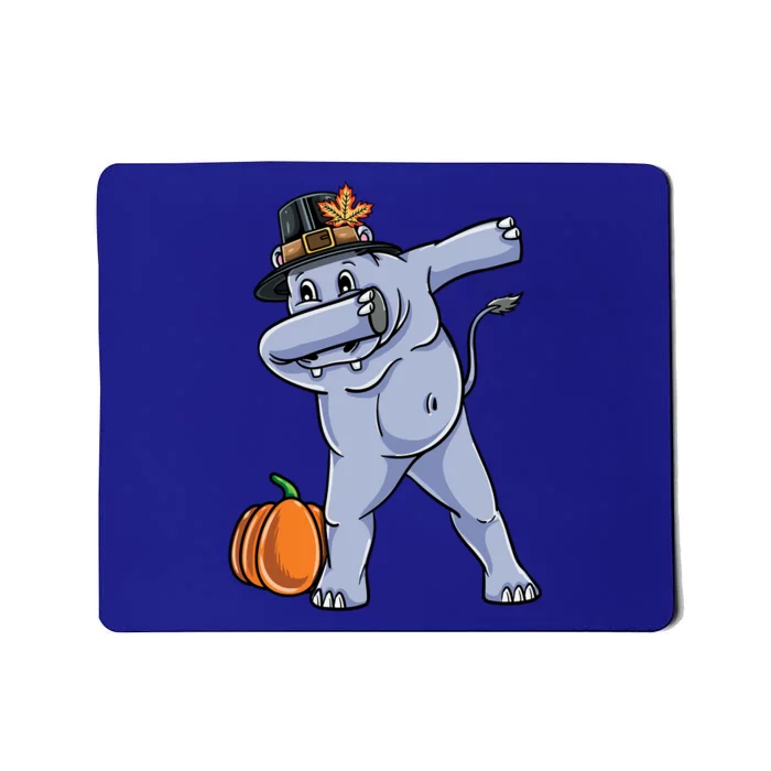 Dabbing Pilgrim Hippo Thanksgiving Meaningful Gift Mousepad