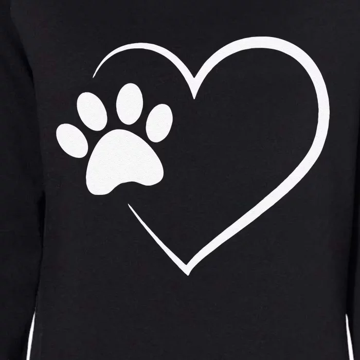 Dog Paw Heart Dog Lover Gift For Dog Moms Womens California Wash Sweatshirt