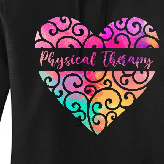 DPT PTA Heart Valentines Day Gift Love Physical Therapy Women's Pullover Hoodie