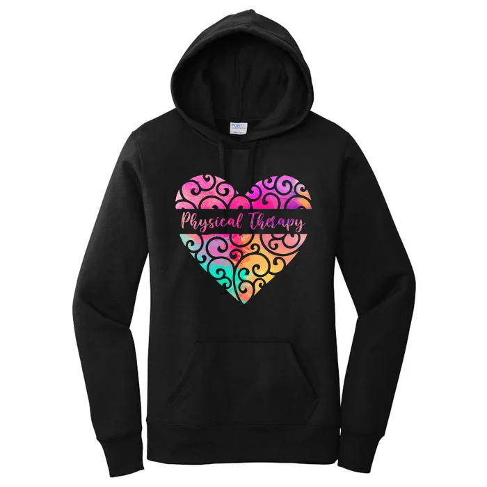 DPT PTA Heart Valentines Day Gift Love Physical Therapy Women's Pullover Hoodie