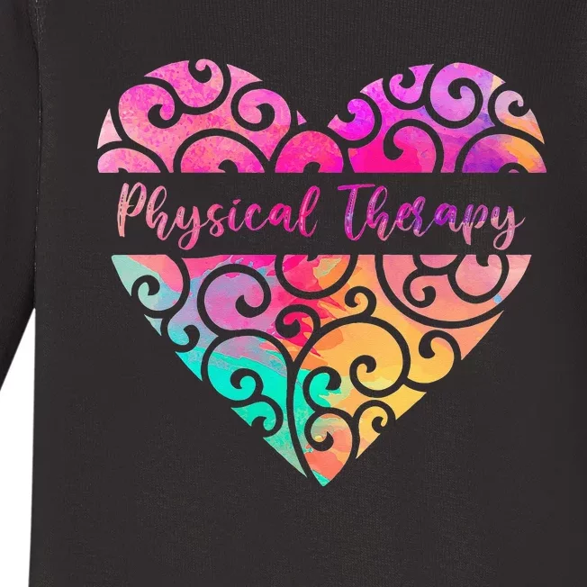 DPT PTA Heart Valentines Day Gift Love Physical Therapy Baby Long Sleeve Bodysuit