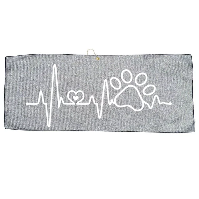 Dog Paw Heartbeat Clothing Gift Dog Paw Gift Large Microfiber Waffle Golf Towel