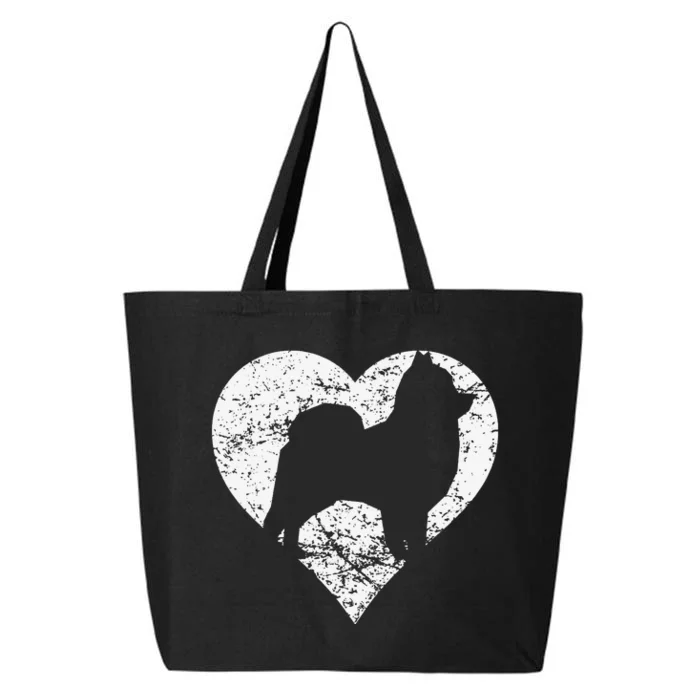 Distressed Pomeranian Heart Dog Owner Graphic 25L Jumbo Tote