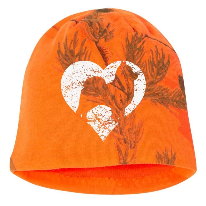 Distressed Pomeranian Heart Dog Owner Graphic Kati - Camo Knit Beanie