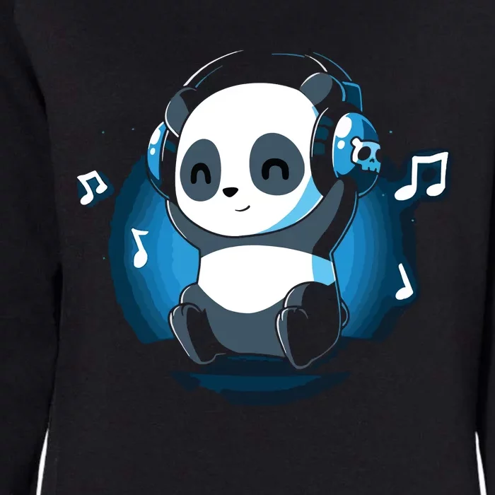 Dj Panda Headphones Womens California Wash Sweatshirt