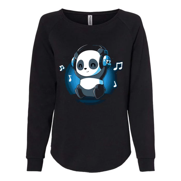 Dj Panda Headphones Womens California Wash Sweatshirt