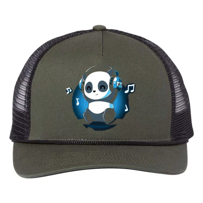 Dj Panda Headphones Retro Rope Trucker Hat Cap