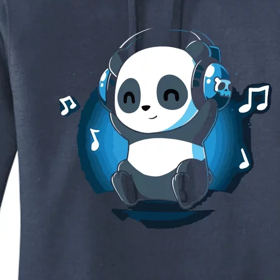 Dj Panda Headphones Women's Pullover Hoodie