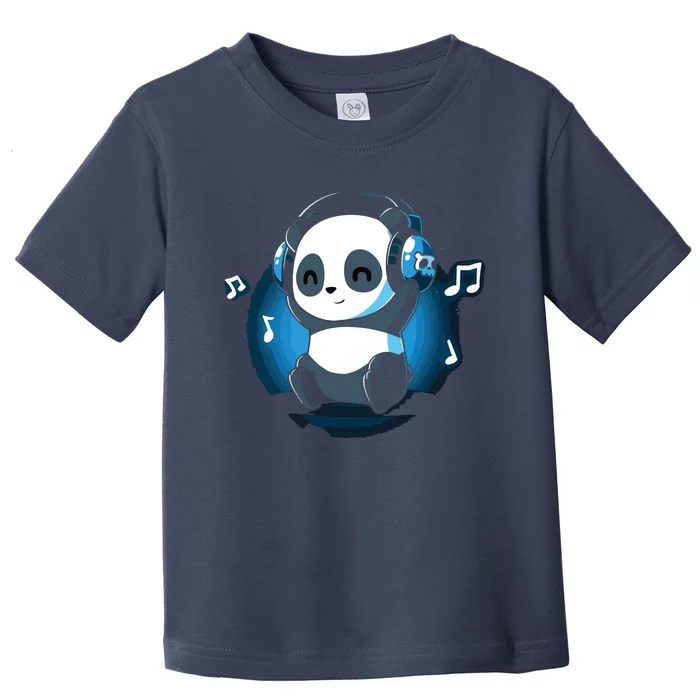 Dj Panda Headphones Toddler T-Shirt