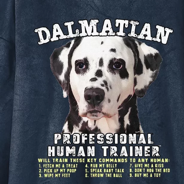 Dalmatian Professional Human Trainer Cute Dog Hooded Wearable Blanket