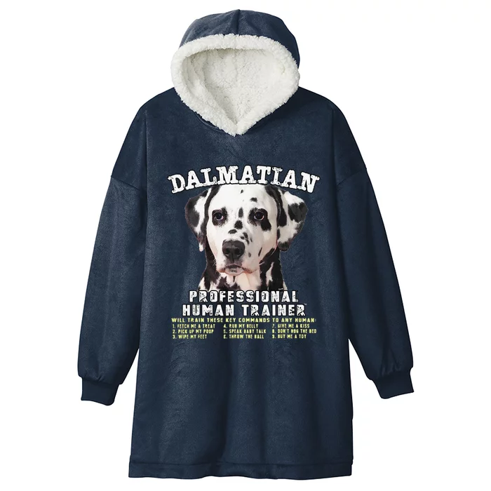 Dalmatian Professional Human Trainer Cute Dog Hooded Wearable Blanket