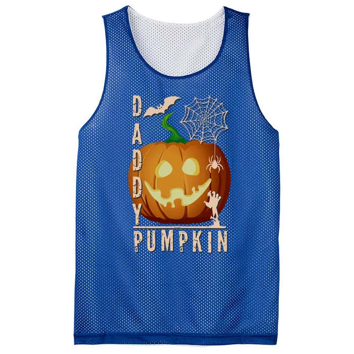 Daddy Pumpkin Halloween Cute Gift Mesh Reversible Basketball Jersey Tank