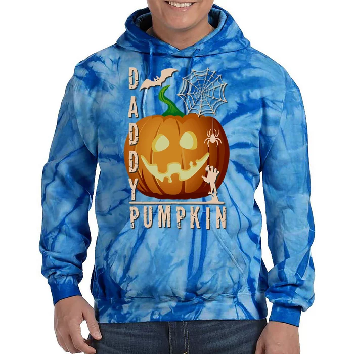 Daddy Pumpkin Halloween Cute Gift Tie Dye Hoodie