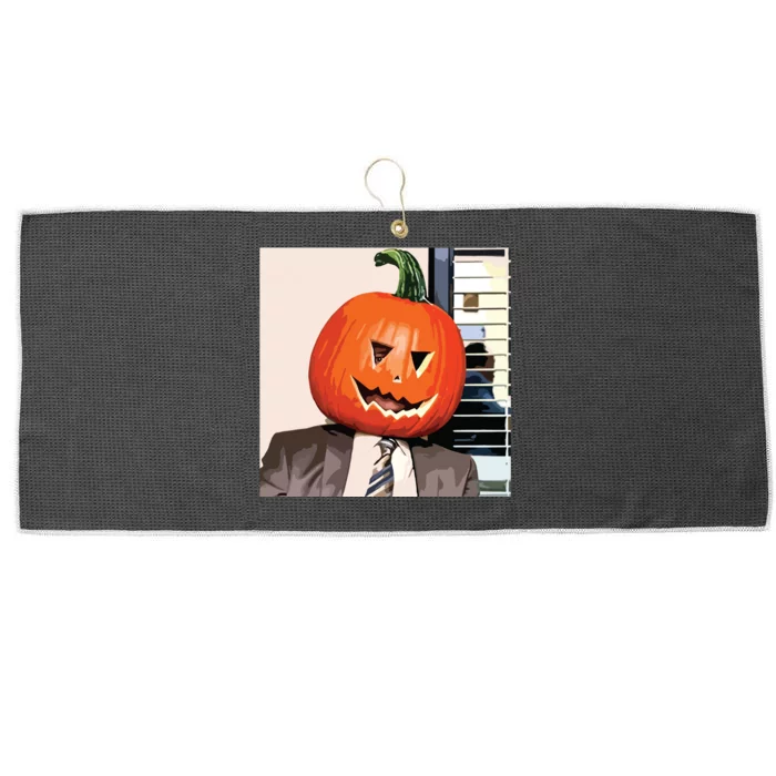 Dwight Pumpkin Head Large Microfiber Waffle Golf Towel