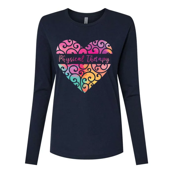 DPT PTA Heart Valentines Day Gift Love Physical Therapy Womens Cotton Relaxed Long Sleeve T-Shirt