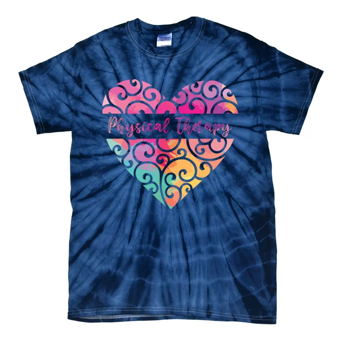 DPT PTA Heart Valentines Day Gift Love Physical Therapy Tie-Dye T-Shirt