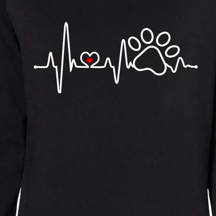 Dog Paw Heartbeat Clothing Cool Gift Dog Paw Gift Womens California Wash Sweatshirt