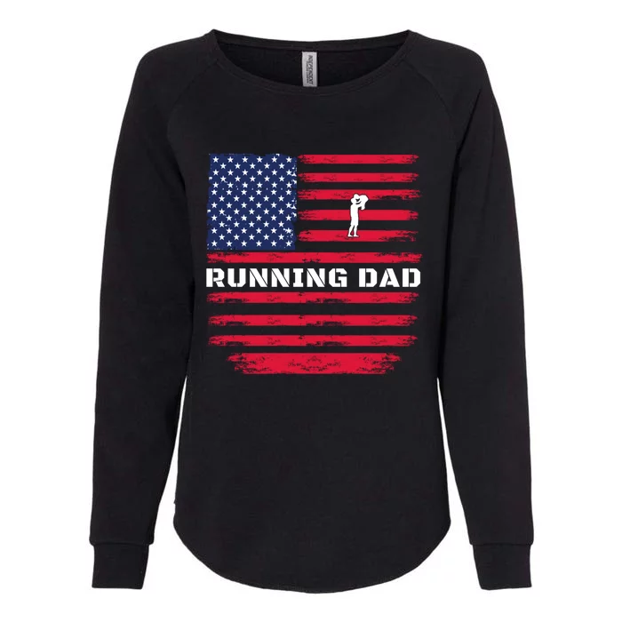 Daddy Protector Hero Fathers Day Camo American Flag Running Cool Gift Womens California Wash Sweatshirt