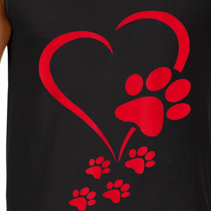 Dog Paws Hearts Baby Dogs Dog Paw Dog Paw Print Comfort Colors® Tank Top